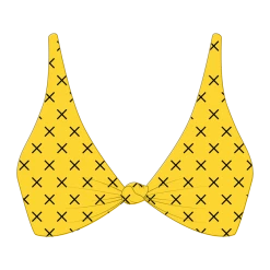 Boutine LA Yellow Logo Print Twist Top