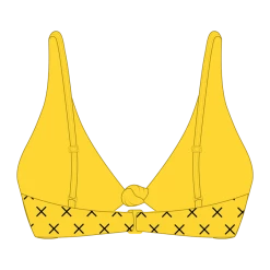 Boutine LA Yellow Logo Print Twist Top