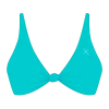 Boutine LA Twist Top X Twist Bottoms Cyan Twist Top