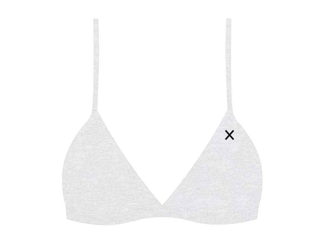 Boutine LA UNDERWEAR Feather Grey Bralette Top