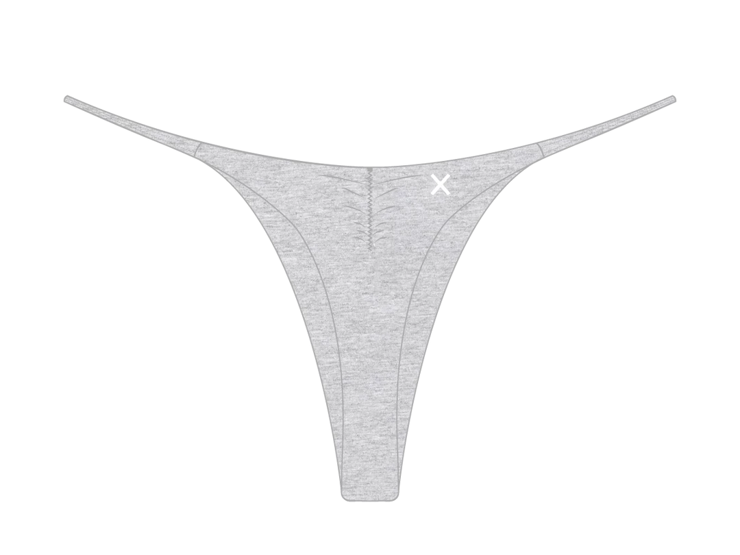 Boutine LA Coal Grey Scrunch Thong UNDERWEAR