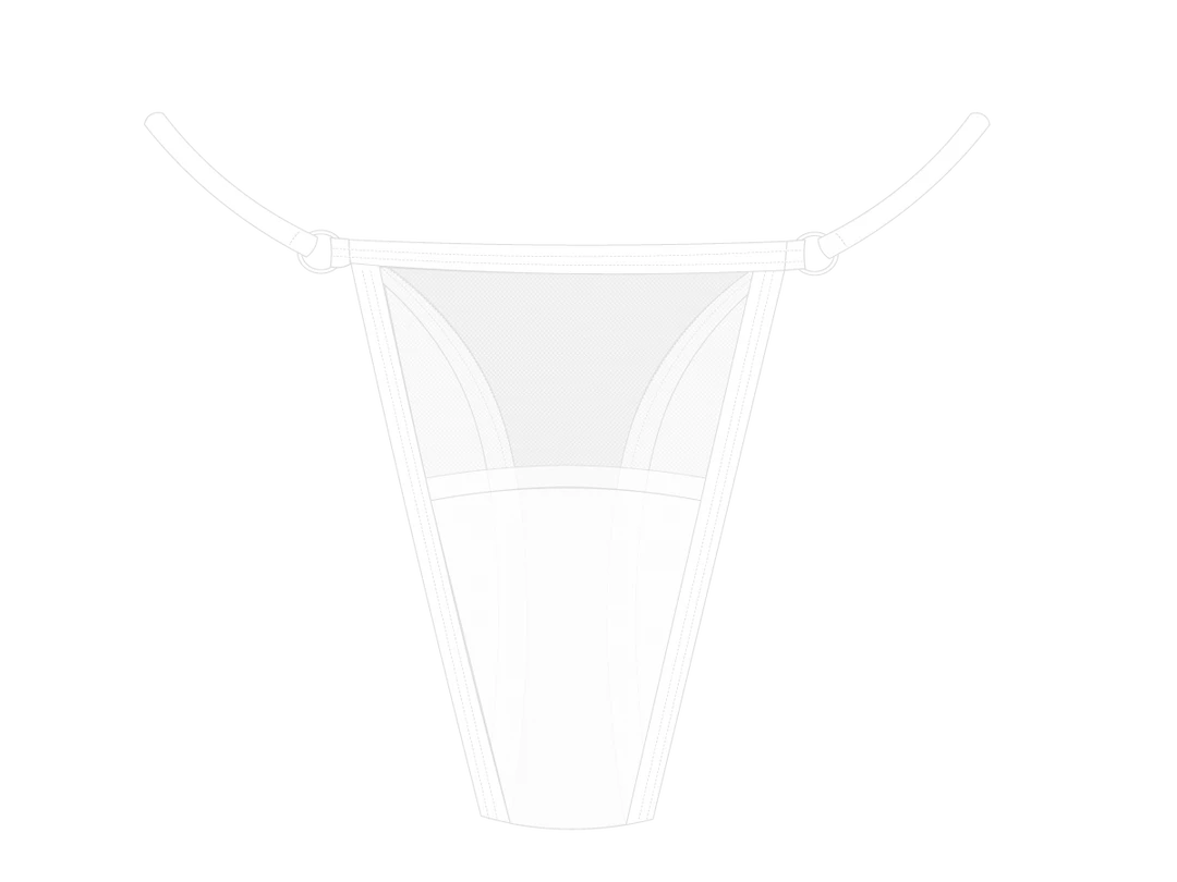 Boutine LA UNDERWEAR White Mesh Lace Thong Panty