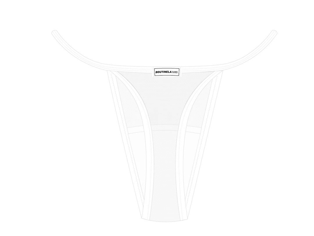 Boutine LA UNDERWEAR White Mesh Lace Thong Panty