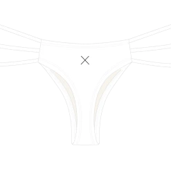 Boutine LA Venice White Triple Strap Bottoms