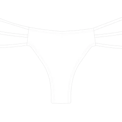 Boutine LA Venice White Triple Strap Bottoms