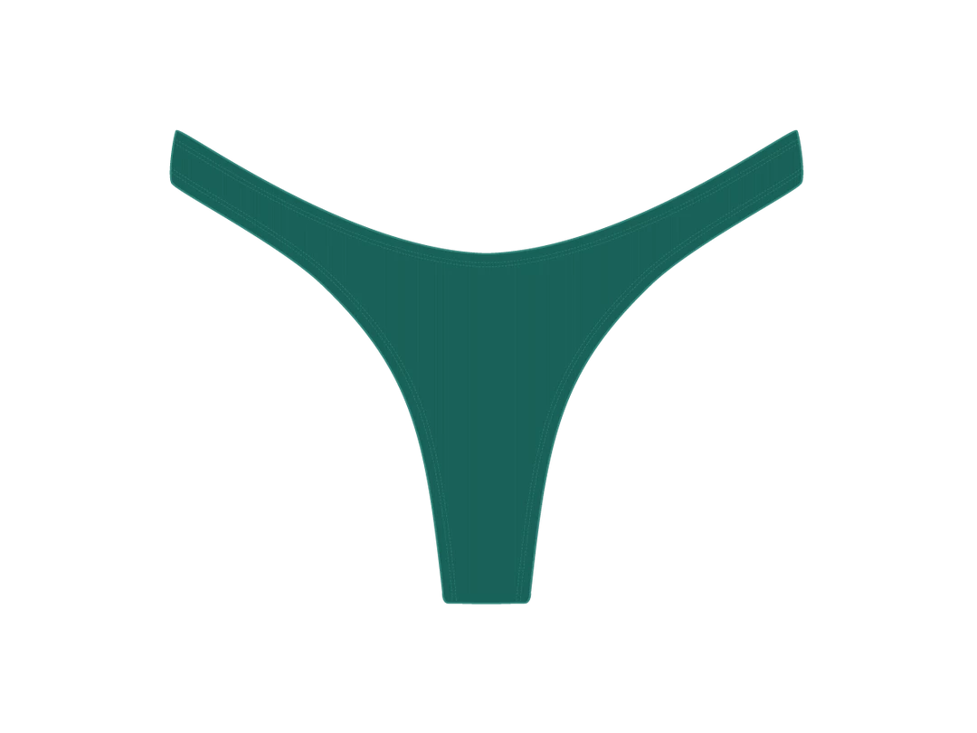 Boutine LA Valley Green Ribbed Chic 80's Bottoms