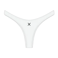 Boutine LA Venice White Ribbed Chic 80's Bottoms
