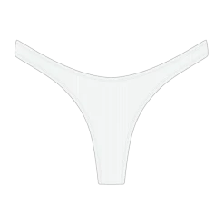 Boutine LA Venice White Ribbed Chic 80's Bottoms