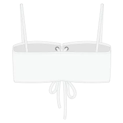 Boutine LA Venice White Lace Up Bikini Top TOPS