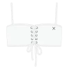 Boutine LA Venice White Lace Up Bikini Top TOPS
