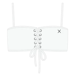 Boutine LA Venice White Lace Up Bikini Top TOPS