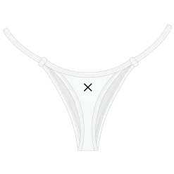 Boutine LA Venice White Minimal Bottoms V-Cut Top X Minimal Bottoms