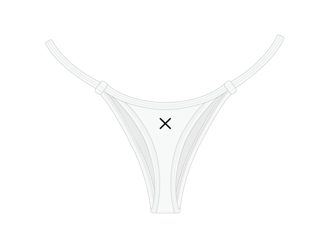 Boutine LA Venice White Minimal Bottoms V-Cut Top X Minimal Bottoms