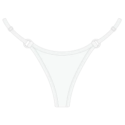 Boutine LA Venice White Minimal Bottoms V-Cut Top X Minimal Bottoms