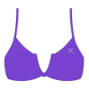 Boutine LA Violet Purple V-Cut Top MATCHING SETS