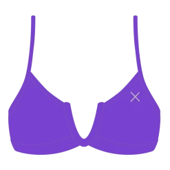 Boutine LA Violet Purple V-Cut Top MATCHING SETS