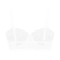 Boutine LA Venice White Lace Ribbed Top