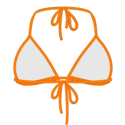 Boutine LA Bikini Tops X Chic 80s Wild Orange Bikini Top II