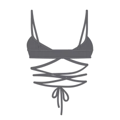 Boutine LA Heather Grey Wrap Bralette Top