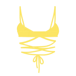 Boutine LA Yellow Wrap Bralette Top