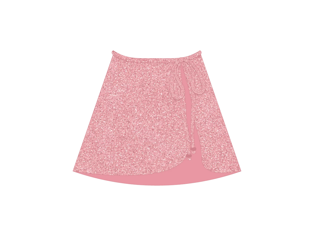Boutine LA BubbleGum Shimmer Wrap Skirt COVER-UPS