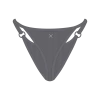 Boutine LA Heather Grey Wrap Thong Bottoms UNDERWEAR