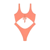 Basicallyswim ONE PIECES Coral Front Tie One Piece