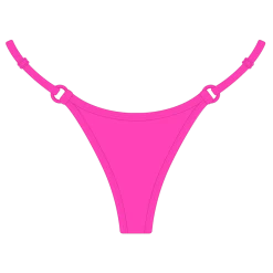 Boutine LA Hot Pink Minimal Bottoms V-Cut Top X Minimal Bottoms