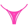 Boutine LA Hot Pink Minimal Bottoms V-Cut Top X Minimal Bottoms
