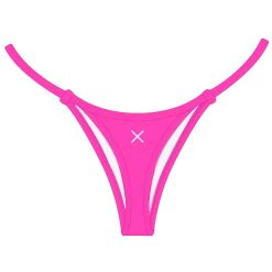 Boutine LA Hot Pink Minimal Bottoms V-Cut Top X Minimal Bottoms