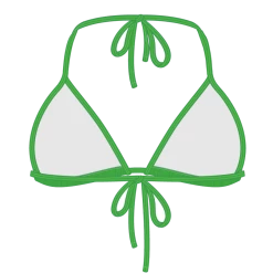 Boutine LA Leaf Green Bikini Top II