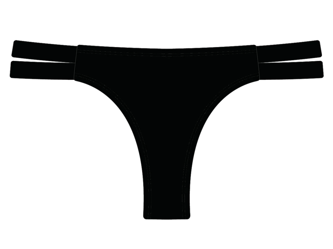 Boutine LA BOTTOMS Manhattan Black Dual Strap Bottom II