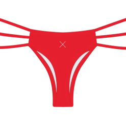 Boutine LA Rose Red Triple Strap Bottoms