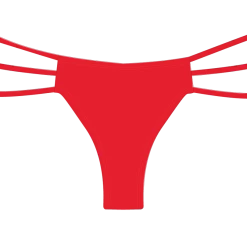 Boutine LA Rose Red Triple Strap Bottoms