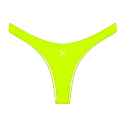 Boutine LA Sour Yellow Chic 80's Bottoms Bikini Tops X Chic 80s
