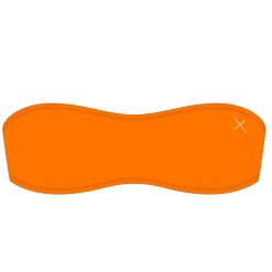 Boutine LA Wild Orange Strapless Top