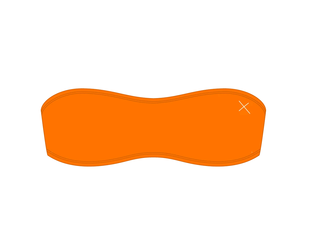 Boutine LA Wild Orange Strapless Top