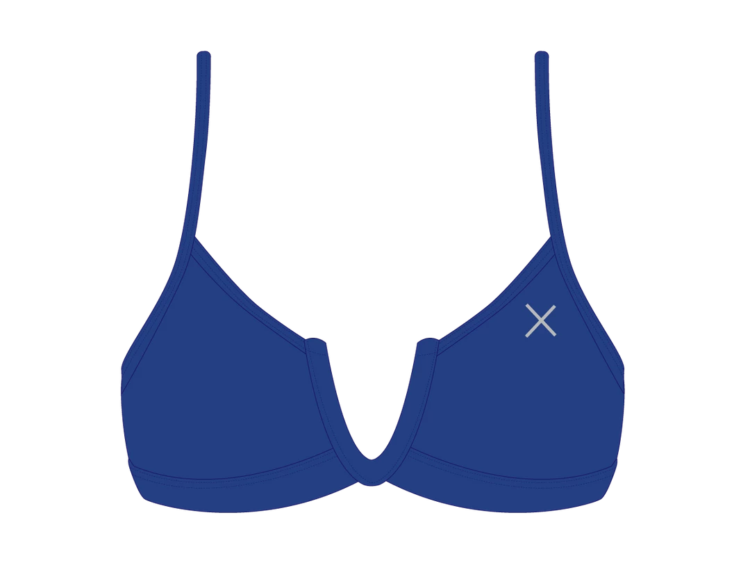 Boutine LA V-Cut Top X Minimal Bottoms Laguna Blue V-Cut Top