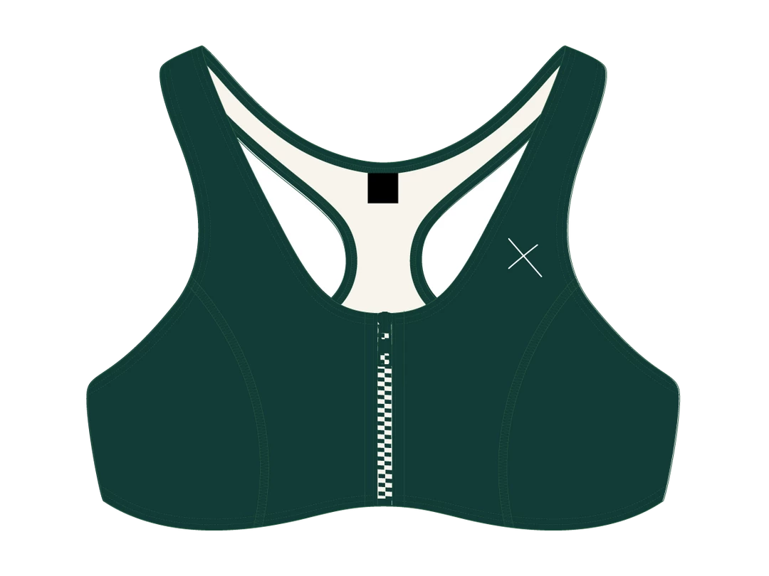 Boutine LA Valley Green Zipper Top TOPS