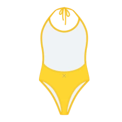 Boutine LA ONE PIECES Lily Yellow Halter One Piece